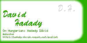 david hadady business card